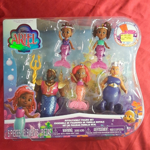 Disney Other - 6 Piece Disney Ariel Royal Family Figure Set - Purple, Blue, Pink